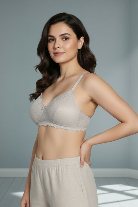 Zivame Dreamcatcher Padded Non Wired Medium Coverage Lace Bra - Wild Chime — image 4